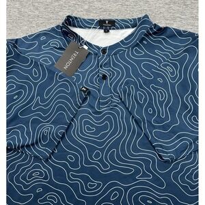 Trenton Polo Shirt Mens Large Elevation Golf Performance Band Collar Stretch NEW